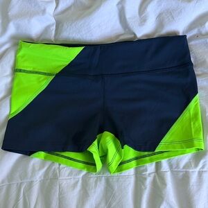 Rabbit Women's Neon Green and Navy Shorts